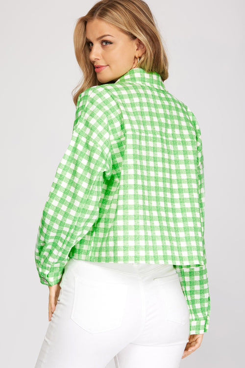 Green Gingham Jacket