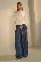 Wide Leg Chambray