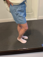 Washed Denim Tencel Shorts