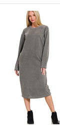 Coffee Date Chic Sweatshirt Dress