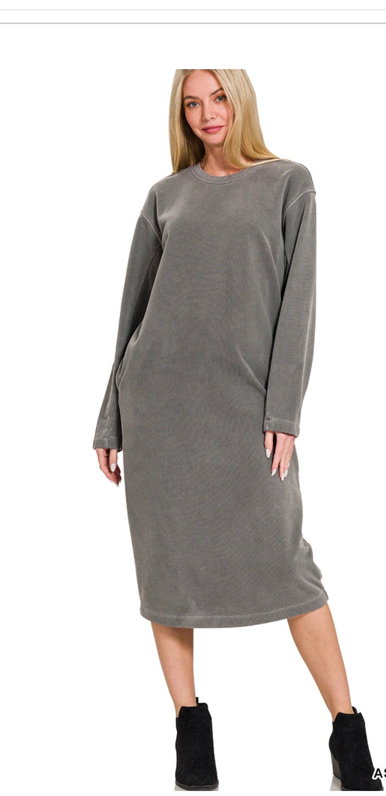 Coffee Date Chic Sweatshirt Dress