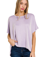 Ribbed Short Sleeve Top
