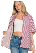 Striped Button Down Top