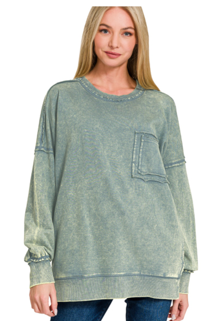 French Terry Pocket Pullover