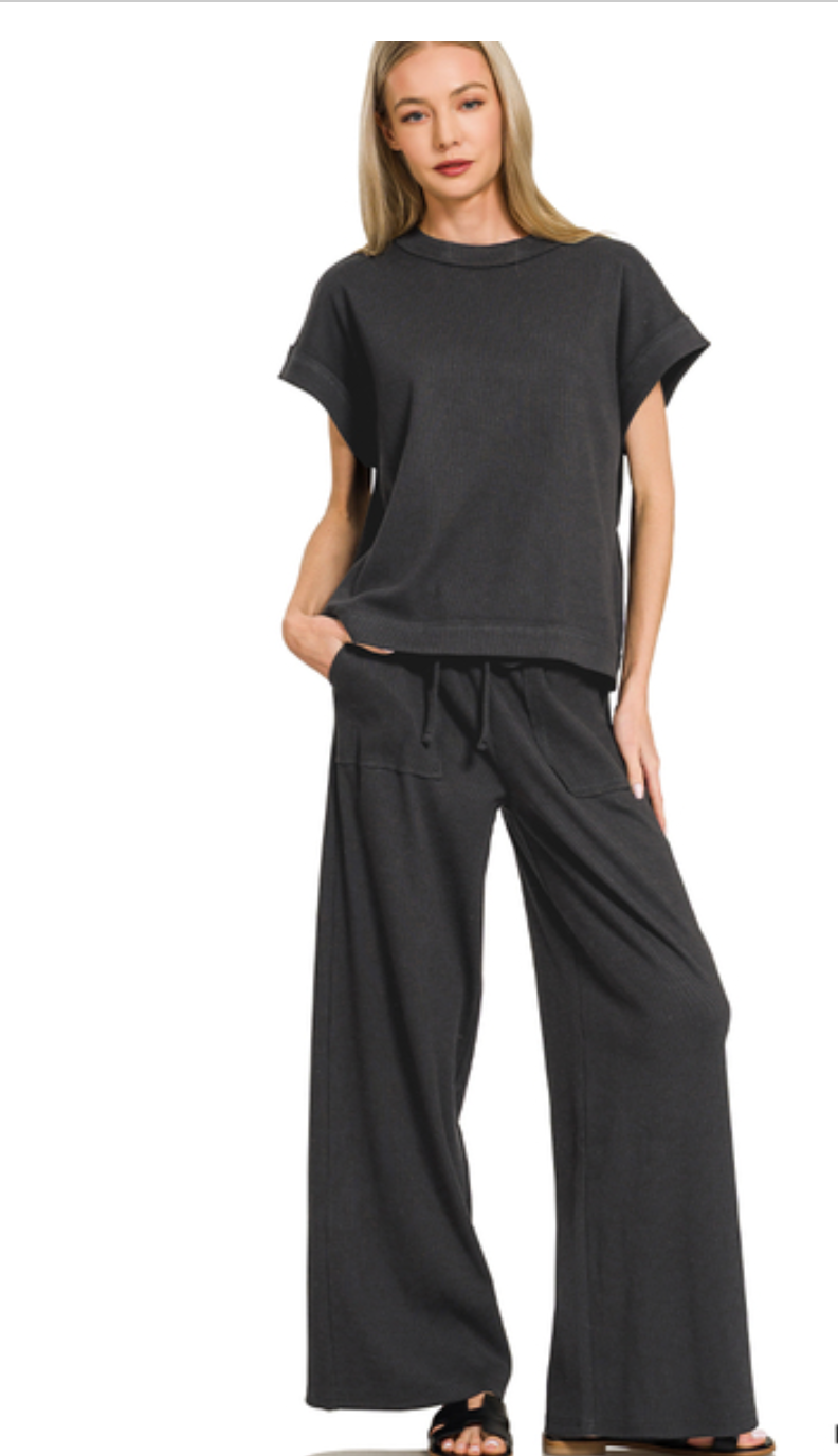 Ribbed Pant Set