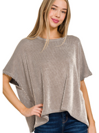Ribbed Short Sleeve Top