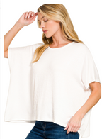 Ribbed Short Sleeve Top