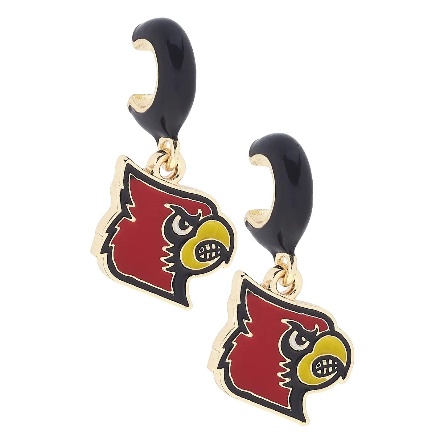 Cardinal Huggie Hoop Earrings