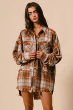 Rustic Rebel Frayed Shacket