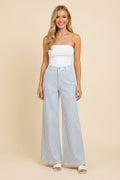 High-Rise Striped Jeans