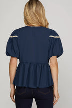 Sail La Vie Peplum Top