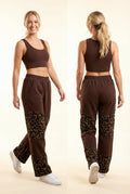 Leopard Patchwork Wide Leg Pants